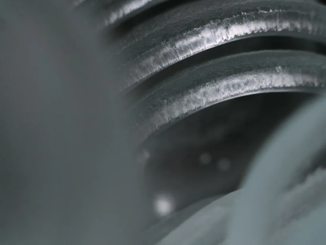 Macro detail of a steel coil spring