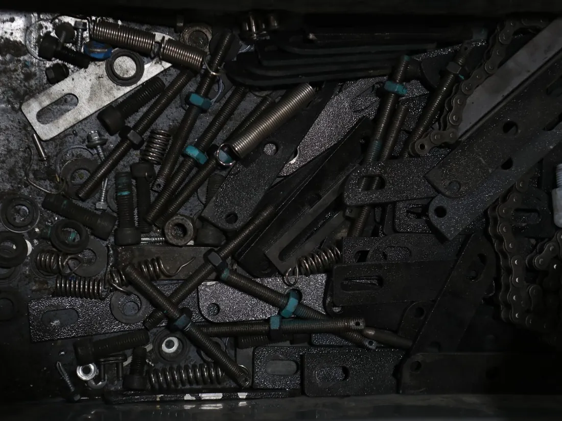 Assorted formed wire and pressed metal components